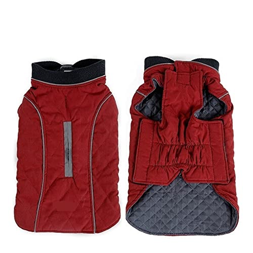 HNFYSMQL Hundekleidung Mantel Haustier warme Jacke Weste Kleidung (Color : Red, Size : 3XL) von HNFYSMQL
