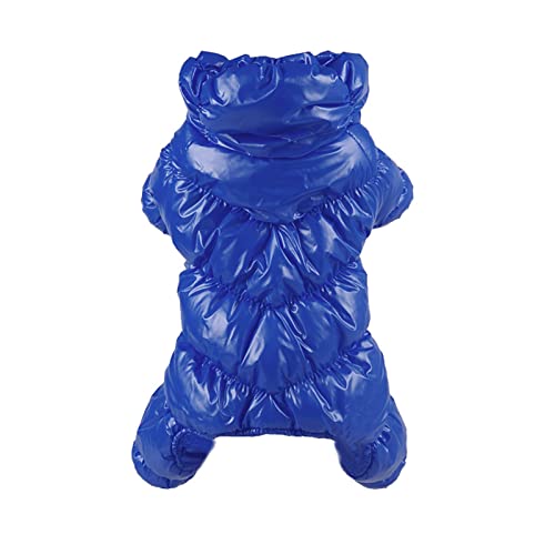 HNFYSMQL Hundekleidung Warme Haustierkleidung Kostüm Haustiermantel Jacke (Color : Blue, Size : XL) von HNFYSMQL