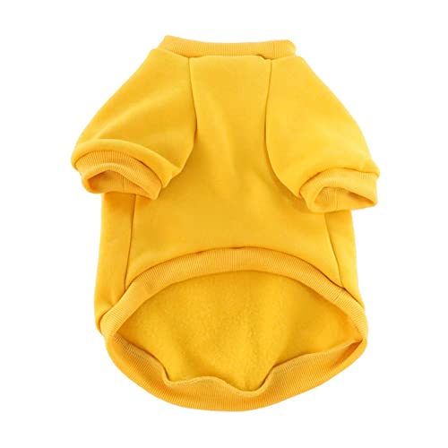 HNFYSMQL Pet Vest Puppy Shirts liefert warme, kältebeständige Hundekleidung und Katzenkleidung (Color : D-Yellow, Size : XS) von HNFYSMQL