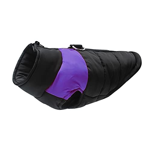 HNFYSMQL Warme Hundekleidung Haustierweste Reißverschlussjacke for kleine mittelgroße Hunde (Color : Purple, Size : 4XL) von HNFYSMQL