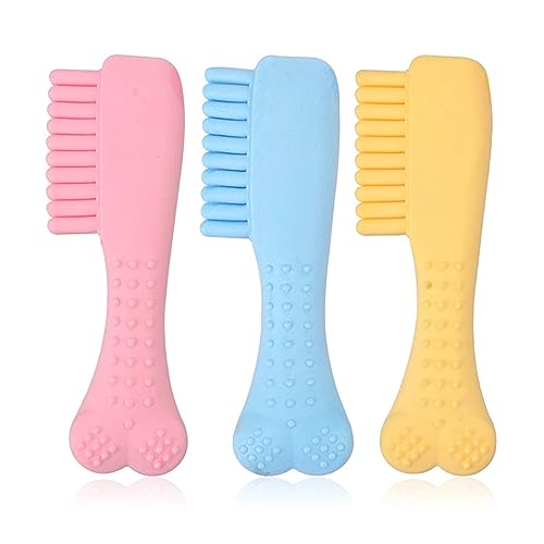 HNsdsvcd 3pcs Pet Toy For Chewing Teeth Cleaning Dogs Interactive Bites Resistant Comb Toy For Aggressive Chewer Molar Toy Dogs Molar Toy Easy Cleaning Dogs Molar Toy Easy Washing von HNsdsvcd