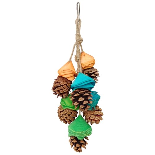 HNsdsvcd Vogel Reißen Spielzeug Vogelkäfig Tincone Stehende Spielzeug Vogelschleifspielzeug Bird Cage Entertainment Toy von HNsdsvcd