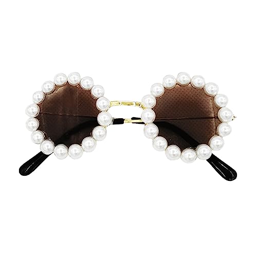Niedliche und lustige Haustier-Sonnenbrille im Vintage-Stil, runde Sonnenbrille für Katzen, kleine Hunde, Foto, Kunststoff, Haustier-Sonnenbrille, Welpen-Sonnenbrille von HNsdsvcd