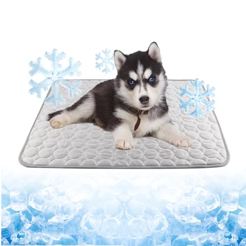 HO-SFSM Kühlmatte für Hunde, Haustier Kühlmatte Hund Waschbar, Kühlmatte für Hunde & Katzen für Drinnen, Draußen und Auto(Grau,70x55cm) HO-SFSM Kühlmatte für Hunde, Haustier Kühlmatte Hund Waschbar, Kühlmatte für Hunde & Katzen für Drinnen, Draußen und Auto(Grau,70x55cm) von HO-SFSM