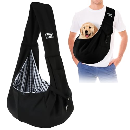 Hundetragetasche, Hund Tragetuch Haustier, Haustiertasche für kleinen Hund und Katze für Freien und Ausflüge Tragekraft bis 7.5 kg, Schwarz Hundetragetasche, Hund Tragetuch Haustier, Haustiertasche für kleinen Hund und Katze für Freien und Ausflüge Tragekraft bis 7.5 kg, Schwarz von HO-SFSM