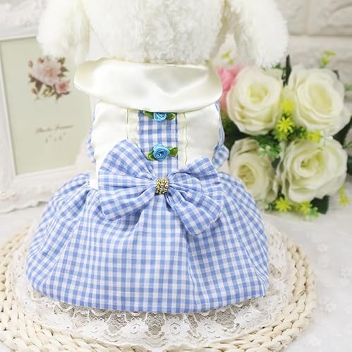 Fliege dekorieren Hundekleid Streifen und Gitter rosa Haustierrock Mädchen Hochzeit Party Haustierrock Kleidung für Katzen Fliege dekorieren Hundekleid Streifen und Gitter rosa Haustierrock Mädchen Hochzeit Party Haustierrock Kleidung für Katzen von HOCEDO