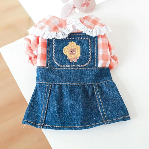 Florale Jeanskleider für Hunde, weibliche Welpen, Haustierkleidung, Hosenträgerrock, Sommer, Frühling, Katzenkleidung Florale Jeanskleider für Hunde, weibliche Welpen, Haustierkleidung, Hosenträgerrock, Sommer, Frühling, Katzenkleidung von HOCEDO