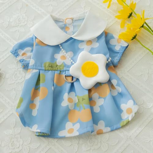 HOCEDO Florales Haustier-Hundekleid, Sommer-Welpen-Prinzessin-Rock, Katzen-Hochzeitskleid, süße weiche Haustier-Kätzchen-Kleidung, Hundekleidung von HOCEDO