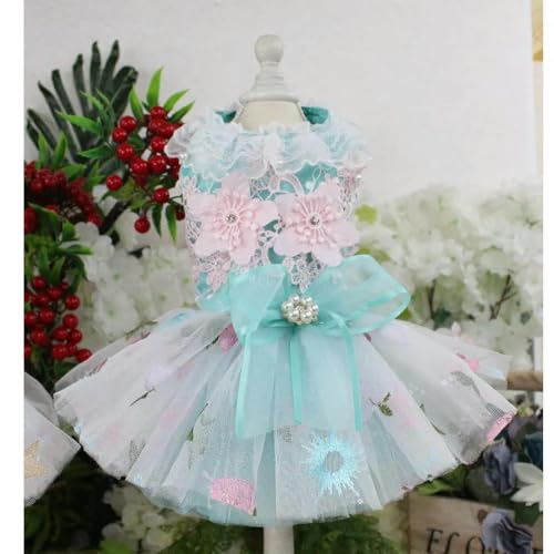 Hundekleid Hunde Jäten Kleid Stickerei Spitze Jäten Rock Sommerkleid Kleid für Hochzeit Party Kleidung von HOCEDO
