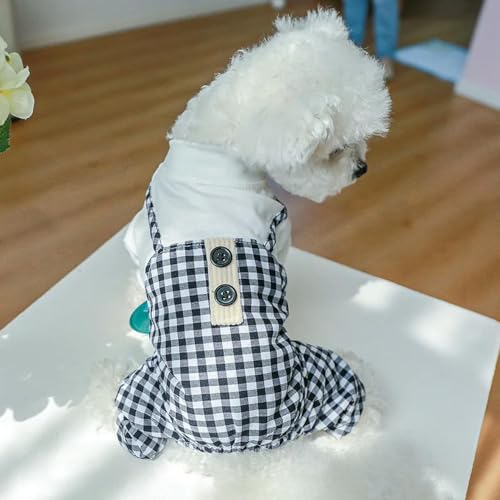 Hundekleidung Frühling Sommer Rosa Blau Hundeoverall Karierte Hose Weißes T-Shirt Haustieroverall Pyjama für kleine Hunde Hundekleidung Frühling Sommer Rosa Blau Hundeoverall Karierte Hose Weißes T-Shirt Haustieroverall Pyjama für kleine Hunde von HOCEDO