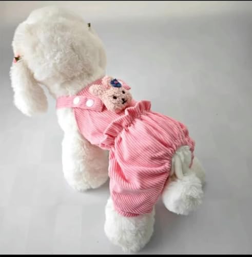 Niedlicher Hunde-Overall, Hundekleidung, rosa, gelbe Träger, Overalls, Kleidung für Haustier-Overalls, Pyjamas für kleine mittelgroße Hunde Niedlicher Hunde-Overall, Hundekleidung, rosa, gelbe Träger, Overalls, Kleidung für Haustier-Overalls, Pyjamas für kleine mittelgroße Hunde von HOCEDO