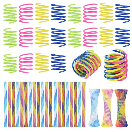 40 stück Katzenspielzeug Spirale, Verschleißfest und Beißfest Katzenspielzeug Elastisch Spielzeug für Katzen, Buntes Kreatives Kunststoff Spielzeug Katze, Spiralfedern Interaktives Katzenspielzeug 40 stück Katzenspielzeug Spirale, Verschleißfest und Beißfest Katzenspielzeug Elastisch Spielzeug für Katzen, Buntes Kreatives Kunststoff Spielzeug Katze, Spiralfedern Interaktives Katzenspielzeug von HOCUCHELAND