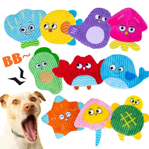HOESDA Hundespielzeug ohne Füllung, quietschendes Hundespielzeug, knisterndes Hundespielzeug für kleine, mittelgroße Hunde, langlebiges Plüsch-Hundespielzeug, niedliches Tier, stoffloses HOESDA Hundespielzeug ohne Füllung, quietschendes Hundespielzeug, knisterndes Hundespielzeug für kleine, mittelgroße Hunde, langlebiges Plüsch-Hundespielzeug, niedliches Tier, stoffloses von HOESDA