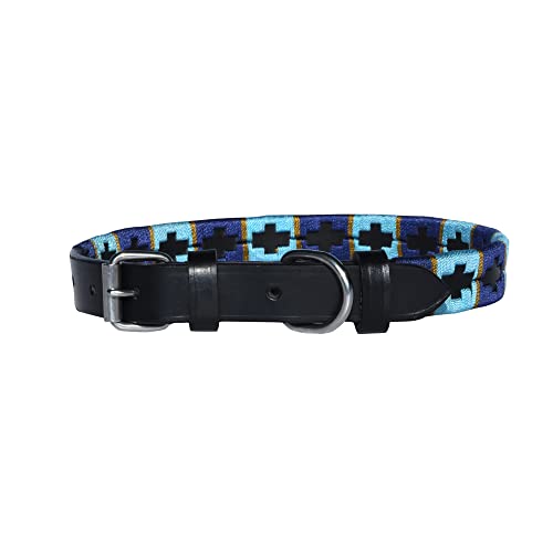 HOGACA Echt-Leder-Hunde-Halsband 786-02b.1, 1,6 x 40cm / Löcher 29-35cm, +/-0,5cm, schwarz, genau dazu passende Leder-Leinen unter 786-02a erhältlich von HOGACA
