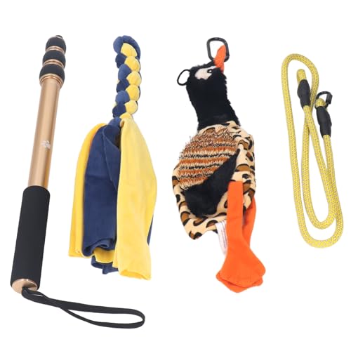 HOHXFYP Flirtstange für Hunde, Einziehbarer Teaserstab mit Seil und Spielzeug für Verfolgungsjagden und Tauziehen, Pet Teaserstab Aus Aluminiumlegierung für Hunde Aller Größen HOHXFYP Flirtstange für Hunde, Einziehbarer Teaserstab mit Seil und Spielzeug für Verfolgungsjagden und Tauziehen, Pet Teaserstab Aus Aluminiumlegierung für Hunde Aller Größen von HOHXFYP