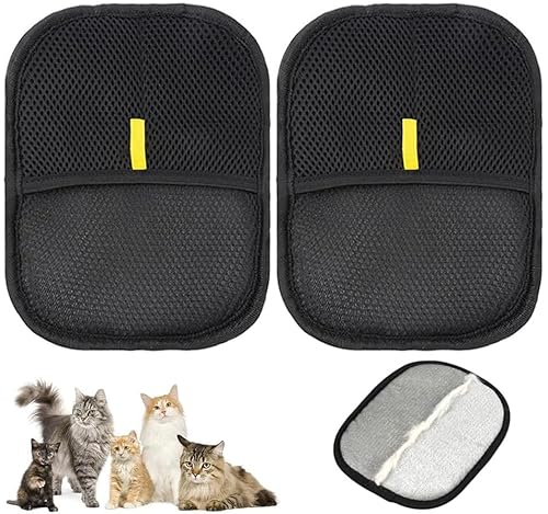 HOIDOKLY 2025 Neu Handhaarentfernungshandschuh für Katzen und Hunde, Elektrostatische Haustierhaarhandschuhe mit Fünf-Fingern, Wiederverwendbares Haustierhaarentfernerwerkzeug für Kleidung (2PCS) von HOIDOKLY
