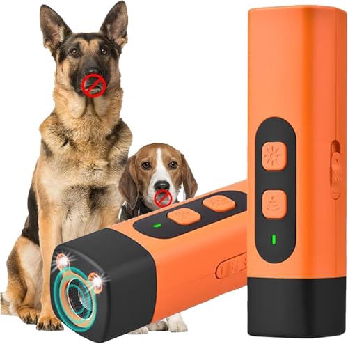 Rindenschild - Das Barkshield Pro, 2025 New Bark Shield Anti Barking - Gerät für Hunde mit HD Taschenlampe mit Einer Einzigen Presse, Zieht die Aufmerksamkeit Ihres Hundes auf (Orange) von HOIDOKLY