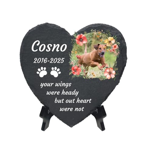 HOJKOUD Personalisiertes Grabzeichen, Hunde- und Katzen-Denkmal, Grabschmuck - Einzigartiges Erinnerungsstück. (Stil 02) von HOJKOUD