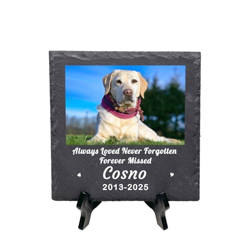 HOJKOUD Personalisiertes Grabzeichen, Hunde- und Katzen-Denkmal, Grabschmuck - Einzigartiges Erinnerungsstück. (Stil 06) von HOJKOUD