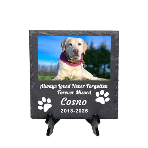 HOJKOUD Personalisiertes Grabzeichen, Hunde- und Katzen-Denkmal, Grabschmuck - Einzigartiges Erinnerungsstück. (Stil 07) von HOJKOUD