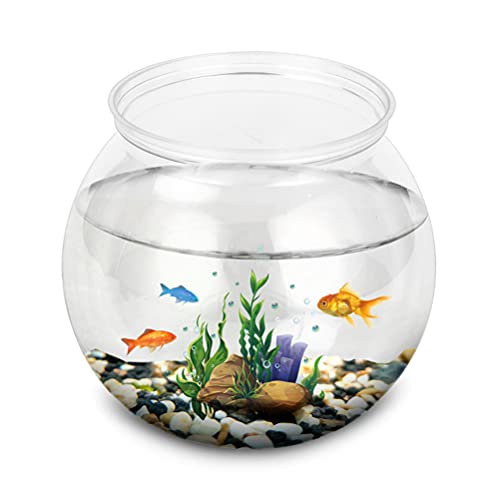 Candy Bowls Dekorative Mini-Fischschale zur Dekoration, 2 Stück, durchsichtiges Goldfischbecken, Haushalts-Aquarium, durchsichtige Kunststoffglasvase for Aquarium, Goldfisch, Blumen- und Pflanzentopf- von HOLABONITA