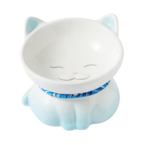 Keramik-Napf for Hunde und Katzen, Keramik-Katzennapf, automatischer Futterspender, Behälter, Katzen-Trinknapf, Katzen-Wasserspender, automatischer Katzen-Futterspender, Keramik-Napf, Cartoon-Kätzchen von HOLABONITA