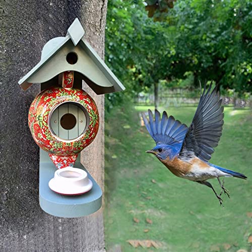 Teapot Hummingbird House and Feeder Outdoor Birdhouse Garden Decor Bird Houses Bird Nest Decoration Gifts for Bird Lovers von HOLABONITA