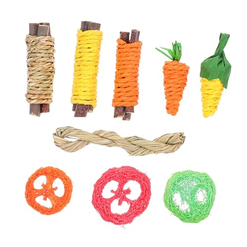 HOLIDYOYO 1 Satz Hamster- Zahnen Haustier Hasenkauspielzeug Hamsterspielzeug Zähne Mini Klein Zur Bereicherung Hamster Snacks Spielzeuge Hasenspielzeug Hölzern von HOLIDYOYO