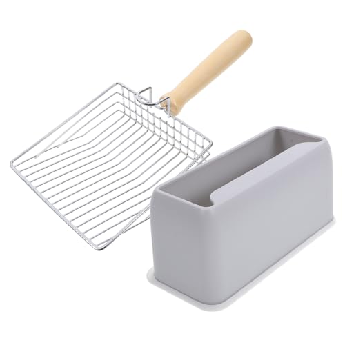 HOLIDYOYO 1satz Edelstahl Katzenstreu Schaufel Mit Halterung Praktischer Litter Scooper Für Katzenklo Rostfrei Und Einfach Zu Reinigen Für Haustierbesitzer Langlebig Und Sicher Der von HOLIDYOYO