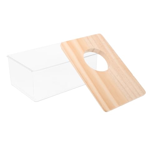 HOLIDYOYO 1 Stück Schachtel Sandbad für Hamster Nagetier Hamstertopf Sand Chinchilla-Bad Hamster Toilette Hamster klo Haustiere Hamster-Sand-Badewanne klare hamstertoilette hölzern von HOLIDYOYO