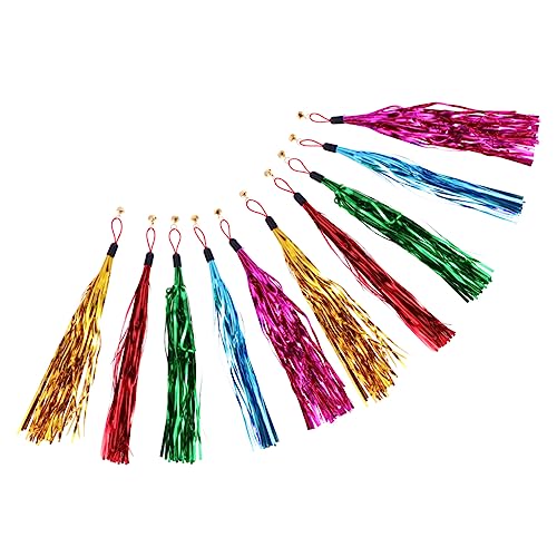 HOLIDYOYO 10 Stück Teiliges Katzenangel Ersatzköpfe mit Glocke Langlebige Nachfüllungen für Katzenspielzeug Sicherer Ersatz für Interaktives Katzen Teaser Stick für Katzenbeschäftigung und von HOLIDYOYO