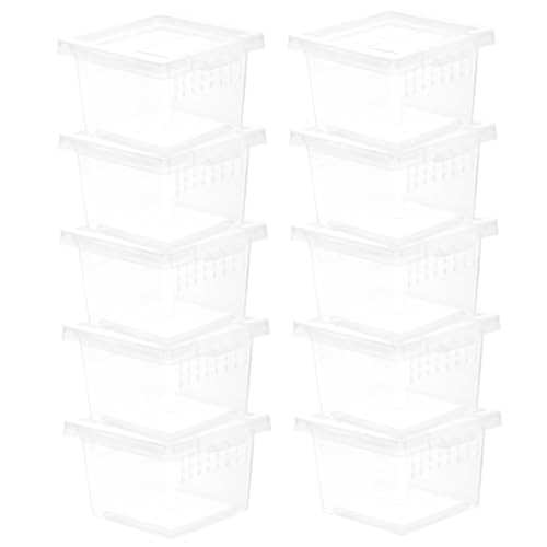 HOLIDYOYO 10 Stück Teiliges Transparentes Kunststoff Reptilien fütterungs Zuchtbox Kleine Terrarien für Schlangen Spinnen Eidechsen und Insekten Langlebiges Beobachtungsgehäuse für HOLIDYOYO 10 Stück Teiliges Transparentes Kunststoff Reptilien fütterungs Zuchtbox Kleine Terrarien für Schlangen Spinnen Eidechsen und Insekten Langlebiges Beobachtungsgehäuse für von HOLIDYOYO