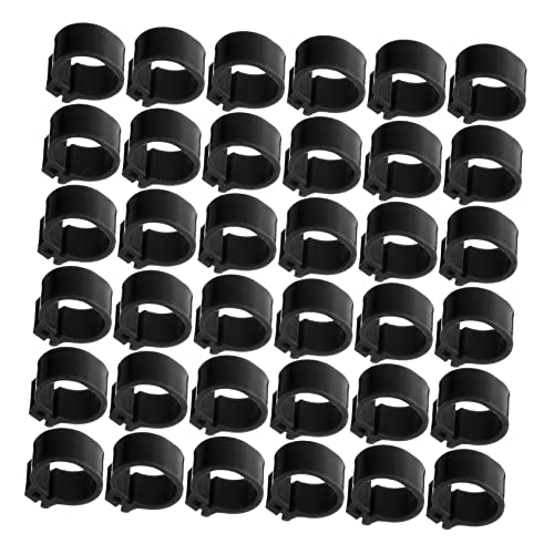 HOLIDYOYO 100 Stück Fleisch Taube Fußkettchen Knöchelband Für Vogel Ring Zappeln Training Identifizieren Hühnerfutter Beinbänder Mit Druckknöpfen Papageienbein Tauben Haustier Plastik Black von HOLIDYOYO