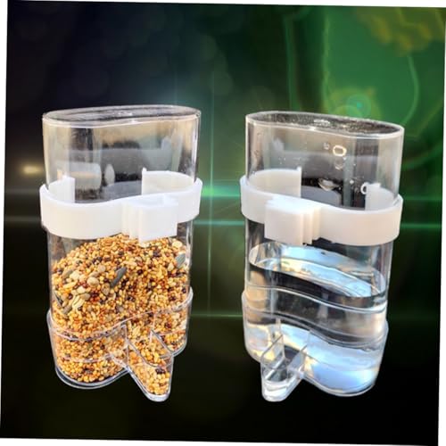 HOLIDYOYO 12 Stück Teiliges Papagei Futter Wasserspender Transparenter Automatischer Trinkflasche und Futterschale für Käfigmontage Geeignet für Wellensittiche und Kleine Vögel Langlebig von HOLIDYOYO