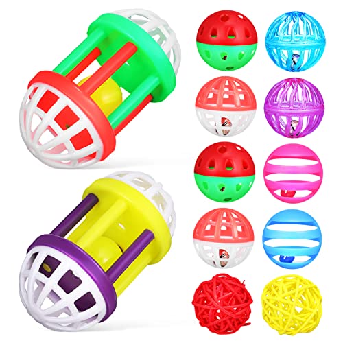 HOLIDYOYO Vogel Spielzeug 12 Pcs Schmieden Pet Spielzeug Papagei Nymphensittich Wellensittich Käfig Zubehör von HOLIDYOYO