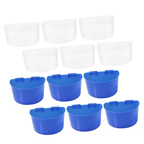 HOLIDYOYO 12Er-Box Vogel Sandbecher Vogelfutterbecher Futterspender Haustier Vogel Versorgung klein Scoop vogelkäfig Birdcage Halbrunder Vogelfutternapf Vogelhäuschen aus Kunststoff Plastik von HOLIDYOYO