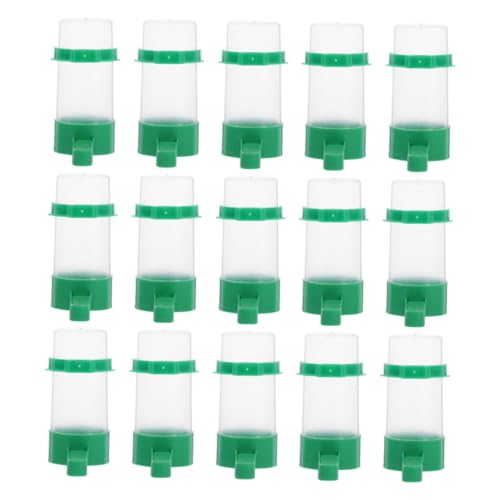 HOLIDYOYO 15 Stück Teiliges Automatisches Wasserspender Kleine Vögel Plastikgefüllter Vogelkäfig wasserspender Tropfsicherer Trinkspender für Wellensittiche Nymphensittiche Ziervögel von HOLIDYOYO