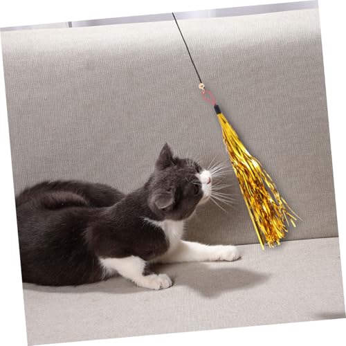 HOLIDYOYO 15 Stück Teiliges Katzenangel Ersatzset mit Glocke Bunte Katzenspielzeug Nachfüllköpfe Langlebig und Sicher für Interaktives mit Kätzchen und Katzen Geeignet Zufällige Farbe von HOLIDYOYO