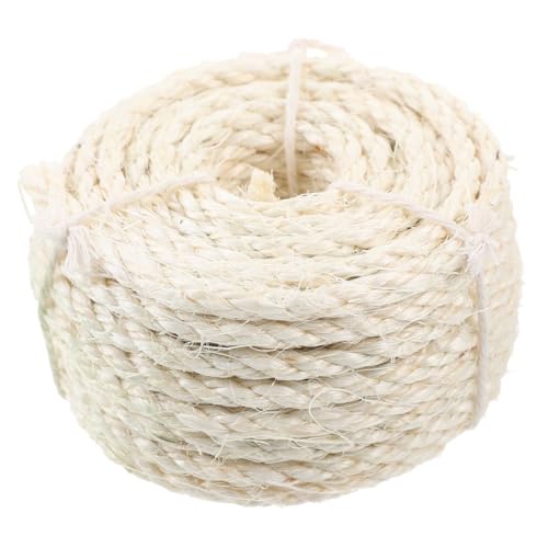 HOLIDYOYO 1Rolle Sisal Hanfseil Strapazierfähiges Kratzbaumseil für Katzenmöbel DIY Projekte und Möbelverkleidung Natürliches Design Verschleißfest für Haushalt von HOLIDYOYO