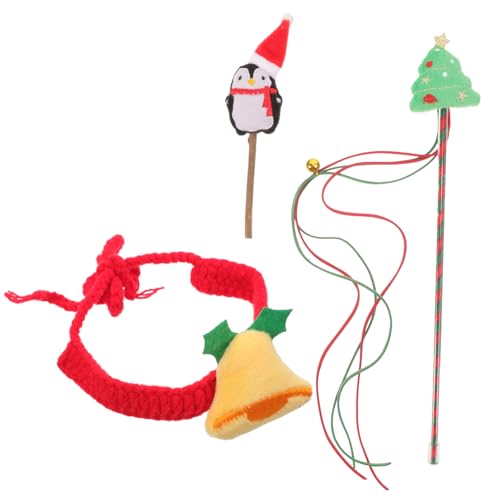 HOLIDYOYO 1Satz Interaktives Weihnachts Katzenspielzeug Set Teiliges Set Mit Halsband Kaustab Und Federstab Für Festliche Partys Und Katzentraining Fördert Zahngesundheit HOLIDYOYO 1Satz Interaktives Weihnachts Katzenspielzeug Set Teiliges Set Mit Halsband Kaustab Und Federstab Für Festliche Partys Und Katzentraining Fördert Zahngesundheit von HOLIDYOYO