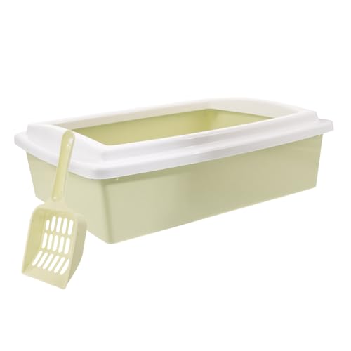 HOLIDYOYO 1Satz Katzentoilette aus Robustem Material Offene Katzentoilette mit Hohem für Katzen Verhindert Streuverschmutzung zu Reinigen Langlebig HOLIDYOYO 1Satz Katzentoilette aus Robustem Material Offene Katzentoilette mit Hohem für Katzen Verhindert Streuverschmutzung zu Reinigen Langlebig von HOLIDYOYO