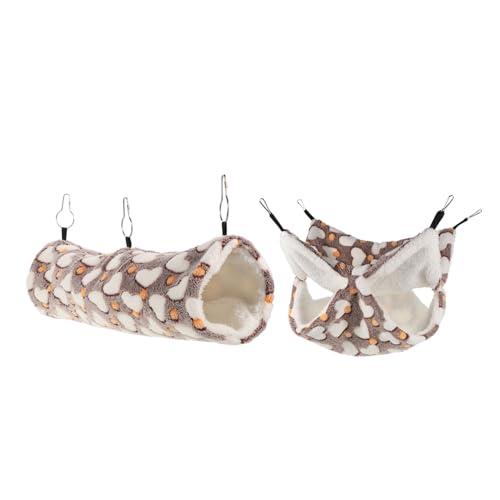 HOLIDYOYO 1Satz Kuschelnest Für Meerschweinchen Und Hamster Teiliges Aus Superweichem Warmes Nest Und Tunnel Für Kleintiere Für Gemütliches von HOLIDYOYO
