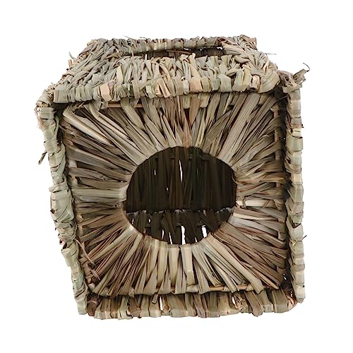 HOLIDYOYO 1Stück Faltbares Kaninchenhaus Aus Natürlichem Stroh Gemütliches Haustiernest Für Hamster Meerschweinchen Und Kleine Schlafen Und Beige HOLIDYOYO 1Stück Faltbares Kaninchenhaus Aus Natürlichem Stroh Gemütliches Haustiernest Für Hamster Meerschweinchen Und Kleine Schlafen Und Beige von HOLIDYOYO