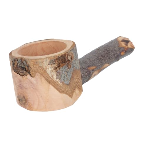 HOLIDYOYO 1Stück Holz Papageiständer Für Vogel Futterstation Mit Kletterplatz Für Wellensittiche Cockatiels Und Lovebirds Aus Hochwertigem Natürlichem Holz von HOLIDYOYO