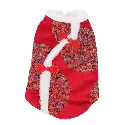 HOLIDYOYO 1Stück Pet Outfit Für Chinesischer Stil Bedruckte Hundeweste Festliche Haustierbekleidung Für Party Und Neujahr Langlebig Für Besondere Anlässe Und Fotoshootings von HOLIDYOYO