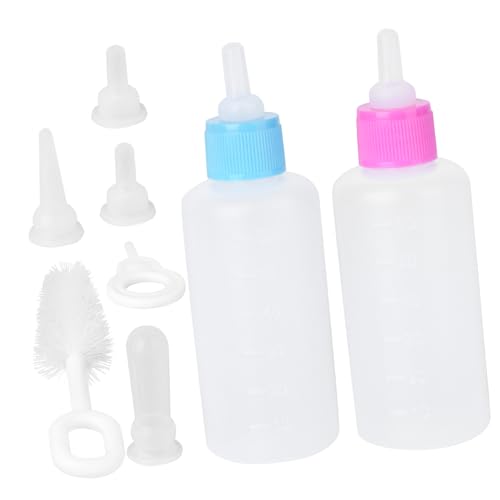 HOLIDYOYO 2 Sätze Fütterungsflaschen für Haustiere Lebensmittelecht Sicher und Langlebig Geeignet für Welpen und Kätzchen Leicht und Tragbar Teiliges Pflegeflaschen in Rosa und Blau HOLIDYOYO 2 Sätze Fütterungsflaschen für Haustiere Lebensmittelecht Sicher und Langlebig Geeignet für Welpen und Kätzchen Leicht und Tragbar Teiliges Pflegeflaschen in Rosa und Blau von HOLIDYOYO