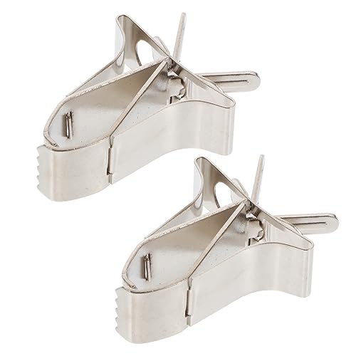 HOLIDYOYO 2 Stück Essenszange vogelfutterspender vogelfutterhäuschen Vogelfutterhalter Käfigclips für klein füttern vogelkäfig Vogelfutter-Clips Haustier-Vogelfutter-Befestigungsclip Silver von HOLIDYOYO