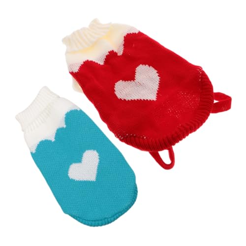 HOLIDYOYO 2 Stück Haustierpullover Katzen Winteranzug Katzen Strickpullover Lustige Hundekleidung Hunde Outfits Kostüm Haustier Winterkleidung Haustier Winterkleidung Hunde von HOLIDYOYO