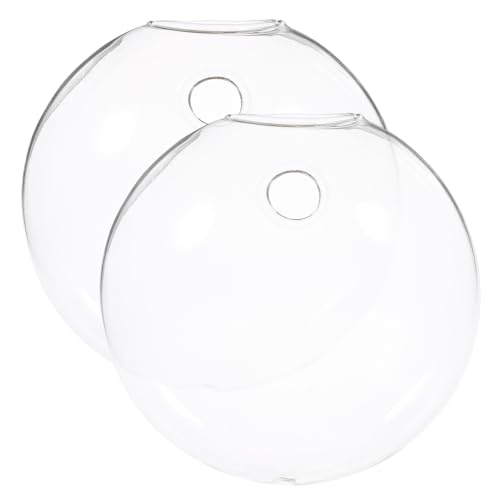HOLIDYOYO 2 Stück Hydroponische Vase Hydrokulturpflanzen Terrarium Hydroponische Pflanzenflasche Pflanzenbewässerungsgeräte Wandvase Montiert Groß Hydrokultur-töpfe Wasser Hängend Klein Glas von HOLIDYOYO