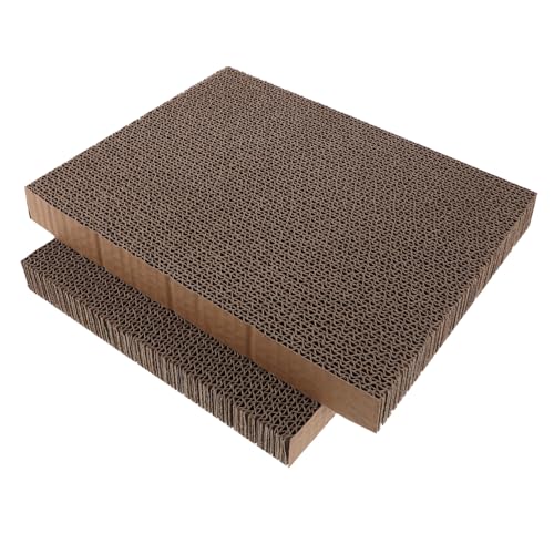 HOLIDYOYO 2 Stück Katzenkratzbrett-nachfüllpackung Aus Karton: Hochdichte Wellpappe – Katzenbett-kratzunterlage Für Hauskatzen – Ersatzkarton 29 X 20 X 3 cm von HOLIDYOYO